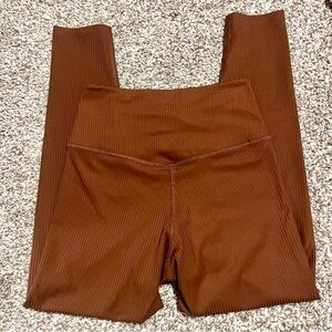 Girlfriend Collective Ribbed Leggings Chocolate Brown XS
